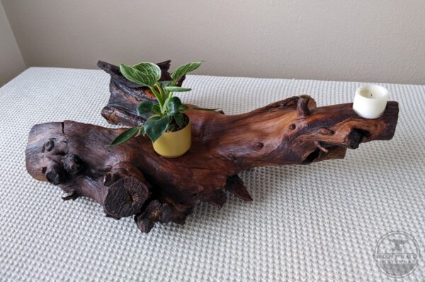 Custom Applewood Trunk Table Centerpiece - Ironproof Timberworks