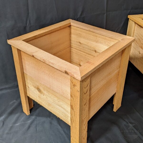 16 Inch Cedar Planter Flower Boxes - IRONPROOFTIMBERWORKS.com