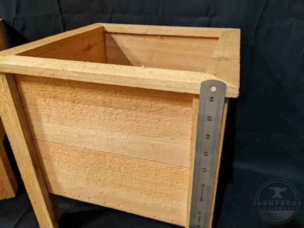 16 Inch Cedar Planter Flower Boxes - IRONPROOFTIMBERWORKS.com