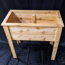 30 Inch Extra Height Cedar Planter Flower Box Front - IRONPROOFTIMBERWORKS.com