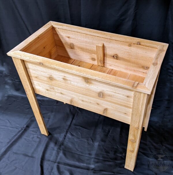 30 Inch Extra Height Cedar Planter Flower Box Front - IRONPROOFTIMBERWORKS.com