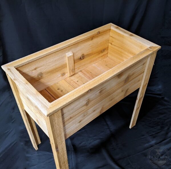 30 Inch Extra Height Cedar Planter Flower Box Front - IRONPROOFTIMBERWORKS.com