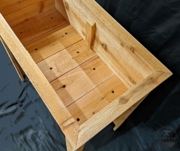 30 Inch Extra Height Cedar Planter Flower Box Front - IRONPROOFTIMBERWORKS.com