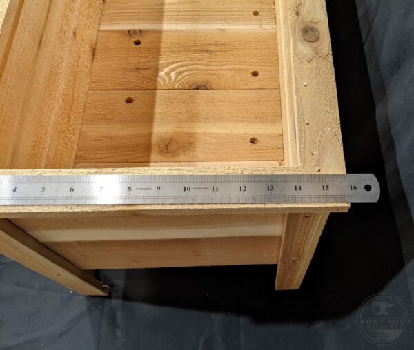 30 Inch Extra Height Cedar Planter Flower Box Front - IRONPROOFTIMBERWORKS.com