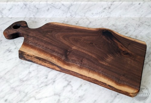 Black Walnut & Black Epoxy Live Edge Charcuterie Board - Ironproof Timberworks